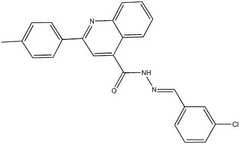 N'-(3-chlorobenzylidene)-2-(4-methylphenyl)-4-quinolinecarbohydrazide Struktur