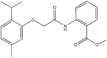 methyl 2-{[(2-isopropyl-5-methylphenoxy)acetyl]amino}benzoate Struktur