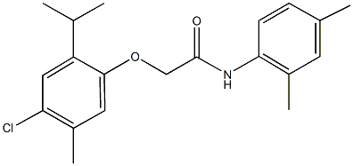 2-(4-chloro-2-isopropyl-5-methylphenoxy)-N-(2,4-dimethylphenyl)acetamide Struktur