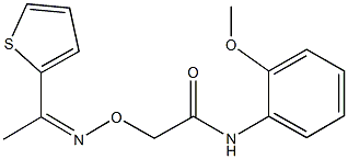 N-(2-methoxyphenyl)-2-({[1-(2-thienyl)ethylidene]amino}oxy)acetamide Struktur