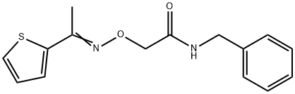 N-benzyl-2-({[1-(2-thienyl)ethylidene]amino}oxy)acetamide Struktur