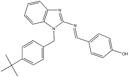 4-({[1-(4-tert-butylbenzyl)-1H-benzimidazol-2-yl]imino}methyl)phenol Struktur