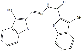 3-hydroxy-N'-[(3-hydroxy-1-benzothien-2-yl)methylene]-1-benzothiophene-2-carbohydrazide Struktur