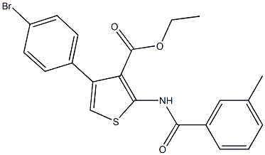 ethyl 4-(4-bromophenyl)-2-[(3-methylbenzoyl)amino]-3-thiophenecarboxylate Struktur