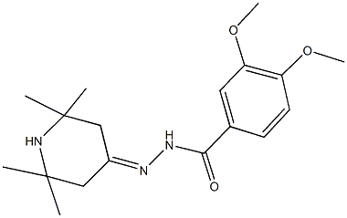 3,4-dimethoxy-N'-(2,2,6,6-tetramethyl-4-piperidinylidene)benzohydrazide Struktur