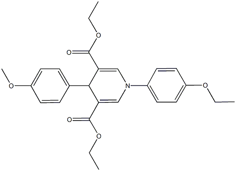 diethyl 1-(4-ethoxyphenyl)-4-(4-methoxyphenyl)-1,4-dihydro-3,5-pyridinedicarboxylate Struktur