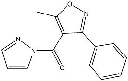 5-methyl-3-phenyl-4-(1H-pyrazol-1-ylcarbonyl)isoxazole Struktur