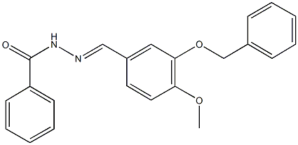 N'-[3-(benzyloxy)-4-methoxybenzylidene]benzohydrazide Struktur