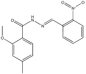 N'-{2-nitrobenzylidene}-2-methoxy-4-methylbenzohydrazide Struktur