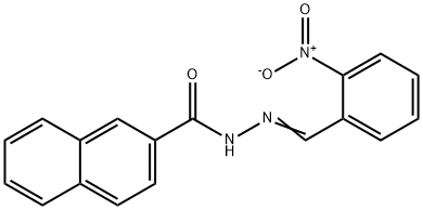 N'-{2-nitrobenzylidene}-2-naphthohydrazide Struktur