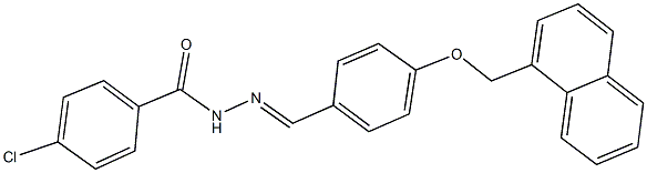 4-chloro-N'-[4-(1-naphthylmethoxy)benzylidene]benzohydrazide Struktur