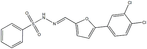 N'-{[5-(3,4-dichlorophenyl)-2-furyl]methylene}benzenesulfonohydrazide Struktur