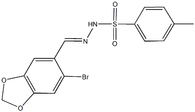 N'-[(6-bromo-1,3-benzodioxol-5-yl)methylene]-4-methylbenzenesulfonohydrazide Struktur