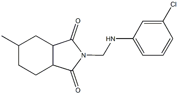 2-[(3-chloroanilino)methyl]-5-methylhexahydro-1H-isoindole-1,3(2H)-dione Struktur