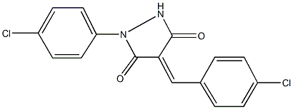 4-(4-chlorobenzylidene)-1-(4-chlorophenyl)-3,5-pyrazolidinedione Struktur