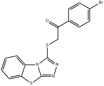 1-(4-bromophenyl)-2-([1,2,4]triazolo[3,4-b][1,3]benzothiazol-3-ylsulfanyl)ethanone Struktur