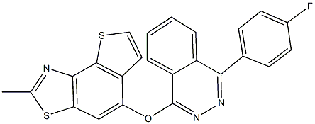 5-{[4-(4-fluorophenyl)-1-phthalazinyl]oxy}-2-methylthieno[2,3-e][1,3]benzothiazole Struktur