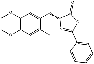 4-(4,5-dimethoxy-2-methylbenzylidene)-2-phenyl-1,3-oxazol-5(4H)-one Struktur