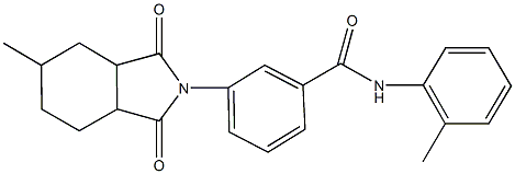 3-(5-methyl-1,3-dioxooctahydro-2H-isoindol-2-yl)-N-(2-methylphenyl)benzamide Struktur