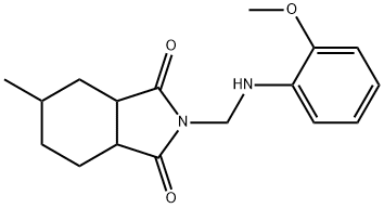 2-[(2-methoxyanilino)methyl]-5-methylhexahydro-1H-isoindole-1,3(2H)-dione Struktur