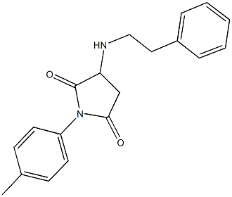 1-(4-methylphenyl)-3-[(2-phenylethyl)amino]-2,5-pyrrolidinedione Struktur