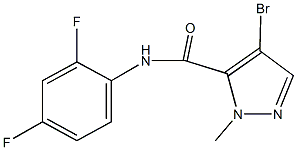 4-bromo-N-(2,4-difluorophenyl)-1-methyl-1H-pyrazole-5-carboxamide Struktur