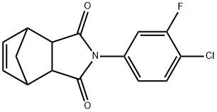 4-(4-chloro-3-fluorophenyl)-4-azatricyclo[5.2.1.0~2,6~]dec-8-ene-3,5-dione Struktur