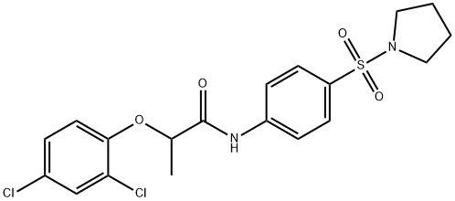 2-(2,4-dichlorophenoxy)-N-[4-(1-pyrrolidinylsulfonyl)phenyl]propanamide Struktur