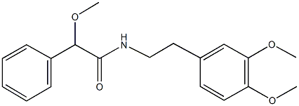 N-[2-(3,4-dimethoxyphenyl)ethyl]-2-methoxy-2-phenylacetamide Struktur