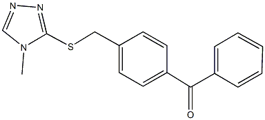 (4-{[(4-methyl-4H-1,2,4-triazol-3-yl)sulfanyl]methyl}phenyl)(phenyl)methanone Struktur