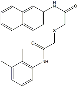 2-{[2-(2,3-dimethylanilino)-2-oxoethyl]sulfanyl}-N-(2-naphthyl)acetamide Struktur