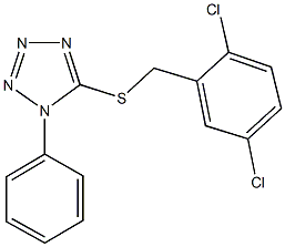 2,5-dichlorobenzyl 1-phenyl-1H-tetraazol-5-yl sulfide Struktur