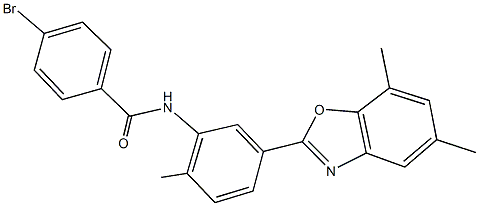 4-bromo-N-[5-(5,7-dimethyl-1,3-benzoxazol-2-yl)-2-methylphenyl]benzamide Struktur