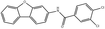 3,4-dichloro-N-dibenzo[b,d]furan-3-ylbenzamide Struktur