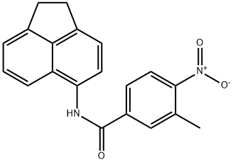 N-(1,2-dihydroacenaphthylen-5-yl)-4-nitro-3-methylbenzamide Struktur