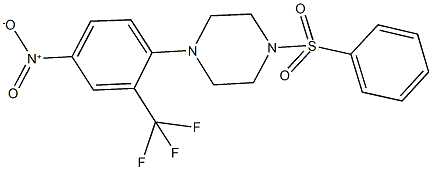 1-[4-nitro-2-(trifluoromethyl)phenyl]-4-(phenylsulfonyl)piperazine Struktur