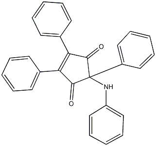 2-anilino-2,4,5-triphenyl-4-cyclopentene-1,3-dione Struktur