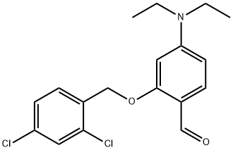 2-[(2,4-dichlorobenzyl)oxy]-4-(diethylamino)benzaldehyde Struktur