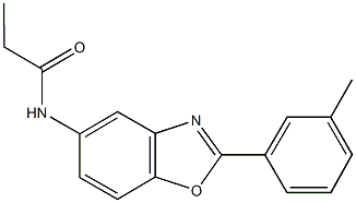 N-[2-(3-methylphenyl)-1,3-benzoxazol-5-yl]propanamide Struktur