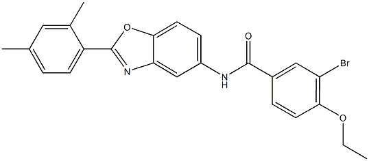 3-bromo-N-[2-(2,4-dimethylphenyl)-1,3-benzoxazol-5-yl]-4-ethoxybenzamide Struktur