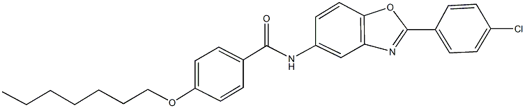 N-[2-(4-chlorophenyl)-1,3-benzoxazol-5-yl]-4-(heptyloxy)benzamide Struktur