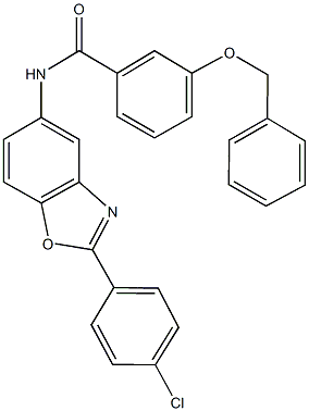 3-(benzyloxy)-N-[2-(4-chlorophenyl)-1,3-benzoxazol-5-yl]benzamide Struktur