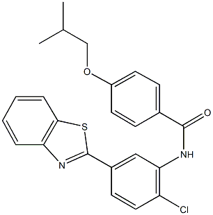 N-[5-(1,3-benzothiazol-2-yl)-2-chlorophenyl]-4-isobutoxybenzamide Struktur