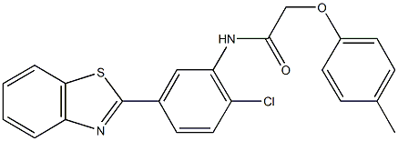 N-[5-(1,3-benzothiazol-2-yl)-2-chlorophenyl]-2-(4-methylphenoxy)acetamide Struktur