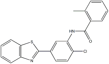 N-[5-(1,3-benzothiazol-2-yl)-2-chlorophenyl]-2-methylbenzamide Struktur