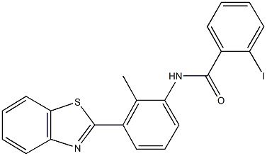 N-[3-(1,3-benzothiazol-2-yl)-2-methylphenyl]-2-iodobenzamide Struktur