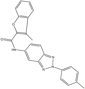 3-methyl-N-[2-(4-methylphenyl)-2H-1,2,3-benzotriazol-5-yl]-1-benzofuran-2-carboxamide Struktur