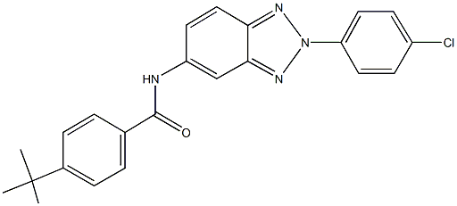 4-tert-butyl-N-[2-(4-chlorophenyl)-2H-1,2,3-benzotriazol-5-yl]benzamide Struktur