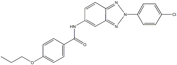 N-[2-(4-chlorophenyl)-2H-1,2,3-benzotriazol-5-yl]-4-propoxybenzamide Struktur