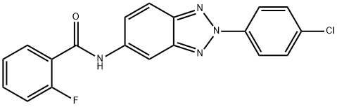 N-[2-(4-chlorophenyl)-2H-1,2,3-benzotriazol-5-yl]-2-fluorobenzamide Struktur